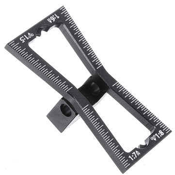 Aluminum Alloy Dovetail Marker Jig Woodworking 1:5 1:6 1:7 1:8 Slopes Dovetail Marking Template Wood