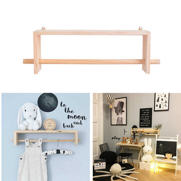 Wooden Creative Shelf Children`s Room Decoration Wall Shelf Book Toys Accessories Storage Holder