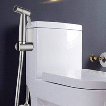 Portable Brass Toilet Handheld Bidet Shower Spray Shattaf Kit Cleaning Sprayer w/ Diverter