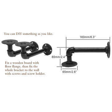 Wall Bracket Shelf Rack Retro Diaphragm Support Bracket For Bookshelf