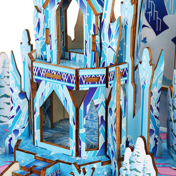 Wooden Ice Castle 3D DIY House Kit Puzzle Toys 3D Jigsaw Puzzle Assembly Model Educational Toy Chris