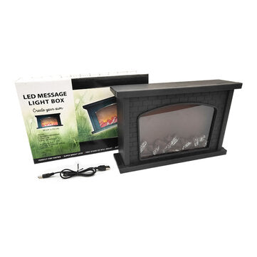 USB Rechargeable Creative Fireplace Flame Lamp Nordic Style Flame Effect Portable LED Simulation Fir