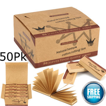 10 x Hornet Rolling Paper Filter Tips 50 Leaves 60*21MM Natural Paper Tip Filter Rolling Paper