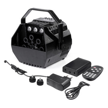 BS-102B Bubble Blower Remote Control LED Lamp Romantic Stage Light Wireless Automatic Bubble Machine