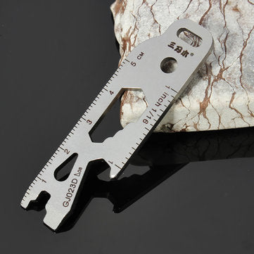 Sanrenmu GJ023D Multi Tools Kit Nail Puller Wrench Opener Keychain