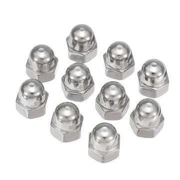 Suleve M3SN6 30Pcs M3 304 Stainless Steel Dome Head Cap Acorn Hex Nuts Thread Decor Cover Nuts