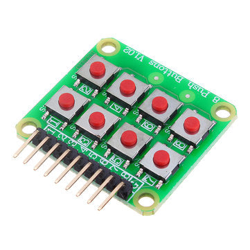 10pcs Micro Switch 2x4 Matrix Keyboard 8 Bit Keyboard External Keyboard Expansion Board Module Geekc