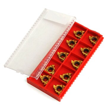 Drillpro 10pcs 16ER AG60 Carbide Threading Inserts for SER1212H16 Turning Tool