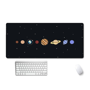 Planet Mouse Pad Large Size Anti-slip Stitched Edges Natural Rubber PC Gaming Keyboard Desk Mat for