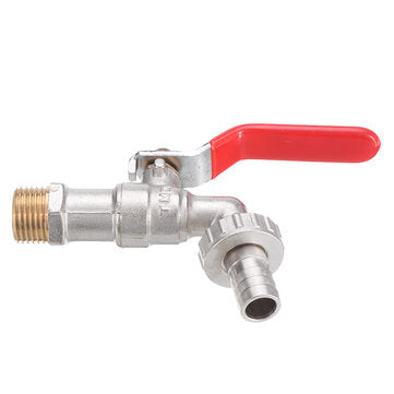TMOK 1/2`` Lever Brass Single Cold Tap Washing Machine Faucet Adapter w/ Nozzle Male Thread for Gard