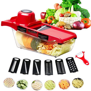 XYJ CCFG8901 Multi-function Vegetable Cutter Steel Blade Mandoline Slicer Potato Peeler Carrot Chees