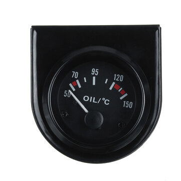 2`` 52mm Universal Car Black Pointer Oil Temperature Temp Sensor Gauge LED Light