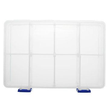 8 Grids Transparent Storage Box Double Latch Compartments Parts Container Assortment Organizer