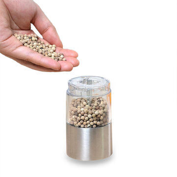 MIUK Electric Salt and Pepper Grinder Pepper Shaker Mill Kitchen Adjustable Stainless Steel Battery