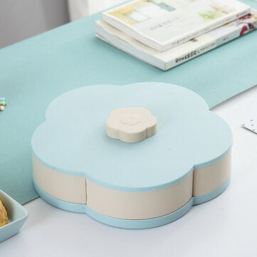 Creative Rotation Fruit Plate Desktop Storage Single/Dou... (SIZE: S | LAYERS: 1LAYER | COLOR: BLUE)