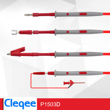 Cleqee P1503D Multimeter Probes Replaceable Needles Test Leads Kits Probes for Digital Multimeter Fe