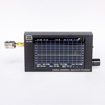 Third Generation GS-100  35MHz- 4400MHz Handheld Spectrum Analyzer with  4.3-inch TFT LCD (480*800)
