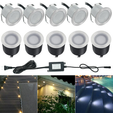 10x 32MMLED Deck Stair Light Waterproof Yard Garden Pathway Patio Landscape La... (LIGHT: WARMWHITE)