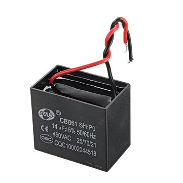 CBB61 3Pcs 14UF Starting Capacitance 450V AC Fan Capacitor CBB Motor Run Capacitor