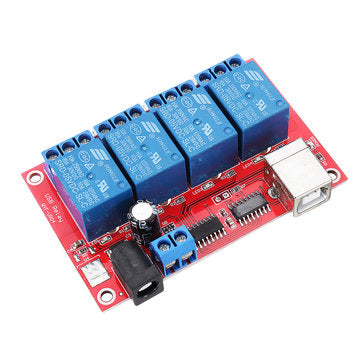 4 Channel 5V HID Driverless USB Relay USB Control Switch Computer Control Switch PC Intelligent Cont