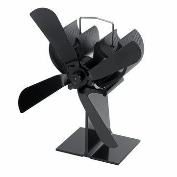Heat Powered Stove Fan Wood Log Burner Fireplace Eco Fan Heating Distribution No Electricity Or Batt