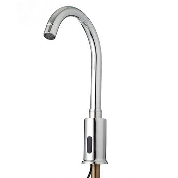 Zinc Alloy Automatic Infrared Sensor Kitchen Basin Sink Faucet Smart Touchless Sink Single Cold Tap