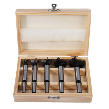Woodworking 5pcs Industrial Carbide Forstner Drill Bit Set 15 20 25 30 35mm Professional Wood Auger