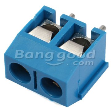 60pcs 2 Pin Plug-In Screw Terminal Block Connector 5.08mm Pitch