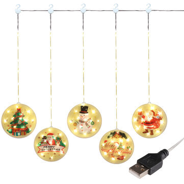 USB Hanging 3D Christmas LED String Light Novelty Decorative Light with Remote Control for Festival
