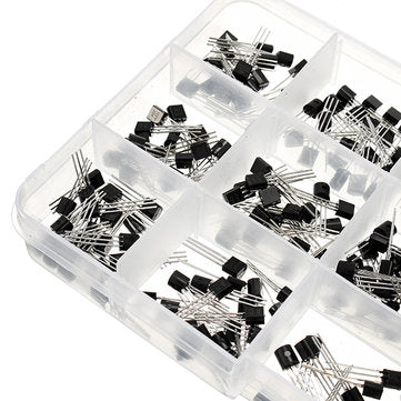 5 x 300pcs 15 Values Transistor Assorted Kit TO-92 S9012 S9013 S9014 S8050 S8550 2N3904 2N3906 BC327