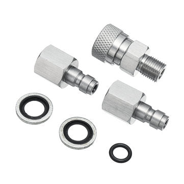 Stainless PCP Air Gun Filling Quick Connect Adapter 1/8 BSPP With Plugs Fitting Connector Coupler