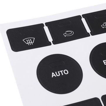 Matte Black Car Climate Control Button Repair Decals Stickers For VW Volkswagen Touareg 20042009