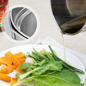 1.3L Household Dripping Oil Pot Grease Lid Filter Container Bottle Cooking Tools