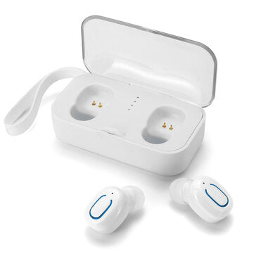 T18S TWS Wireless Earbuds bluetooth 5.0 Earphone Mini Portable Stereo Headphone w... (COLOR.: WHITE)
