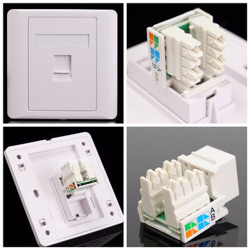 RJ45 Euro Low Profile Module Data Comms Network Plate Gigabit Panel