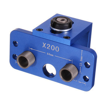 X200 Aluminium Alloy 3-in-1 Punch Locator Doweling Jig Woodworking Hole Opener Punch Locator Drill G