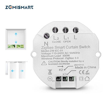 Zemismart Tuya ZB Inline Curtain Module Alexa Google Home Voice Control Smart Life APP Smartthings d