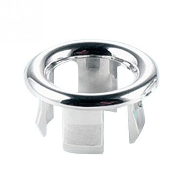Sink Round Overflow Spare Cover Tidy Chrome Trim Bathroom Ceramic Basin Overflow Ring (STYLE: 2)