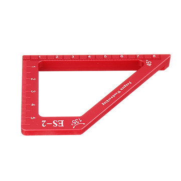 Drillpro ES-2 Aluminum Alloy 45 90 Degree Marking Angle Ruler with Base Height Ruler Woodworking Tri