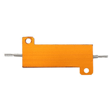 3pcs RX24 100W 1R 1RJ Metal Aluminum Case High Power Resistor Golden Metal Shell Case Heatsink Resis