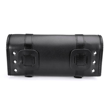 Motorcycle Front PU Leather Fork Tool Bag Saddlebag Pouch Luggage Universal