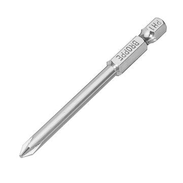 BROPPE 10Pcs 75mm S2 Alloy Steel Magnetic Cross Head Screwdriver Bits 1/4 Inch Hex Shank