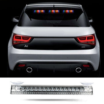 Car LED RGB 16 Color Solar Remote Control Warning Emergency Strobe Light  Anti-tailing 12V 8W
