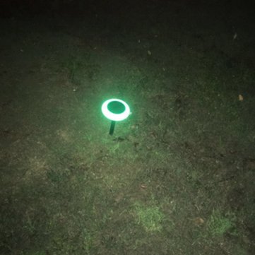 Solar Powered Plastic Round Colorful LED Lawn Light Waterproof Outdoor Garden Landscape Yard Path La