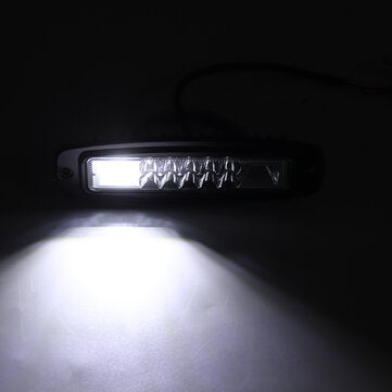 7 Inch Flood Beam LED Work Light Bar Super Slim Flush Mount 10-30V 48W 6000K White For ATV UTV SUV T