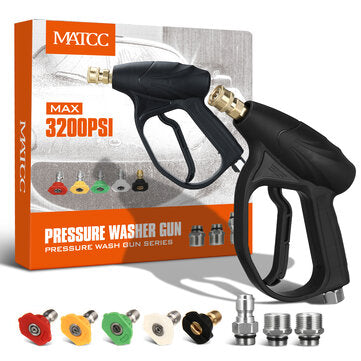 MATCC Pressure Washer Guns Kit 3200PSI Car Power Washer Foam Guns Set with 1/4`` Quick Connector & M