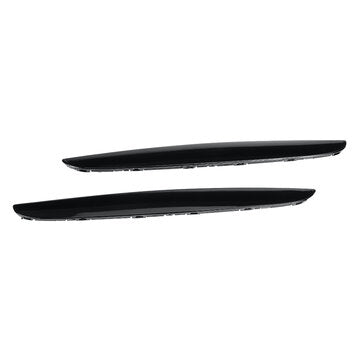 Pair Glossy Black Front Kidney Grilles Upper Hood Eyelids Diamond Style For BMW 3-Series E90 E91 200