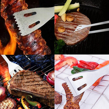 3PCS BBQ Grill Tool Set Cooking Utensils Stainless Steel Barbeque Portable Case