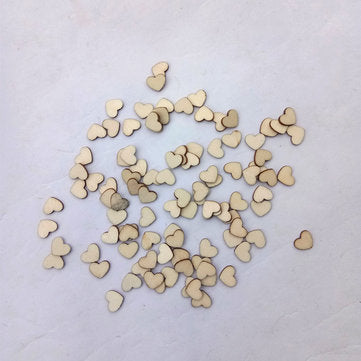 100Pcs Laser Engraving Rustic Wooden Love Heart Crafts DIY Wedding Table Scatter Confetti Vintage De