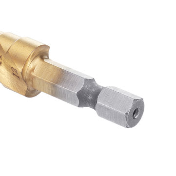 Drillpro HSS 4-12mm Spiral Grooved Step Drill Bit Titanium Coated Step Cone Drill Bit
